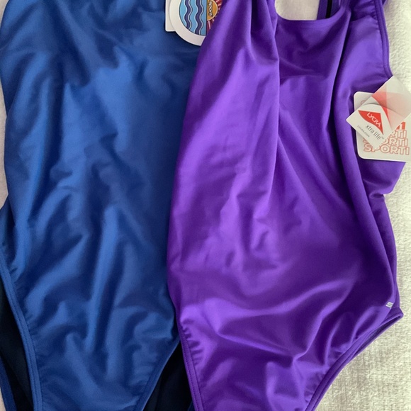 Misses Lot of 2 Sporti Swimsuits size 38 1 Purple & 1 Blue BNWT - Picture 7 of 7